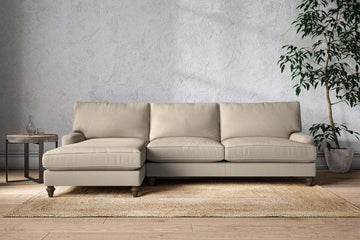 Marri Grand Left Hand Chaise Sofa - Recycled Cotton Stone