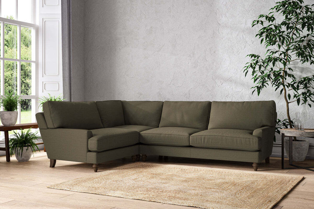 Marri Grand Left Hand Corner Sofa - Recycled Cotton Fatigue