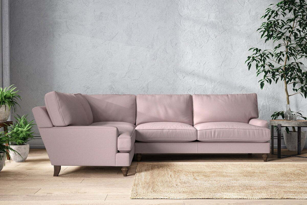 Marri Grand Left Hand Corner Sofa - Recycled Cotton Lavender