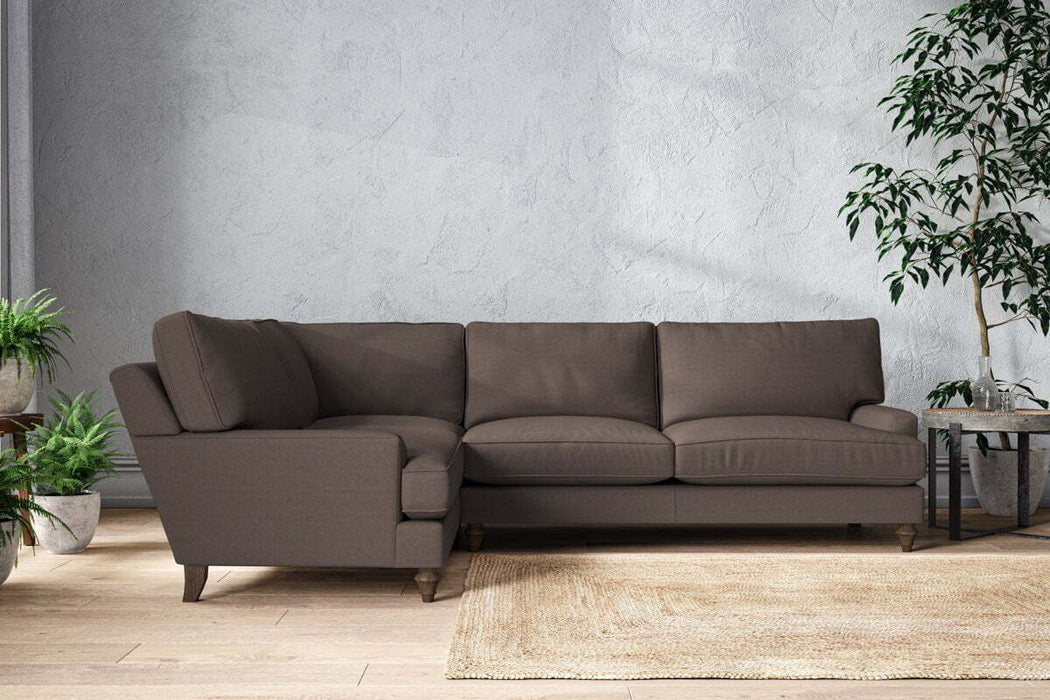Marri Grand Left Hand Corner Sofa - Recycled Cotton Mocha