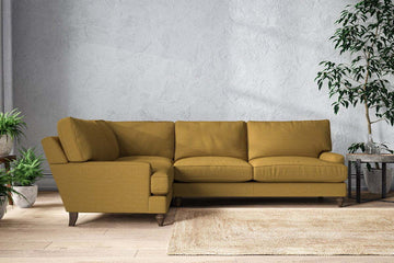 Marri Grand Left Hand Corner Sofa - Recycled Cotton Ochre