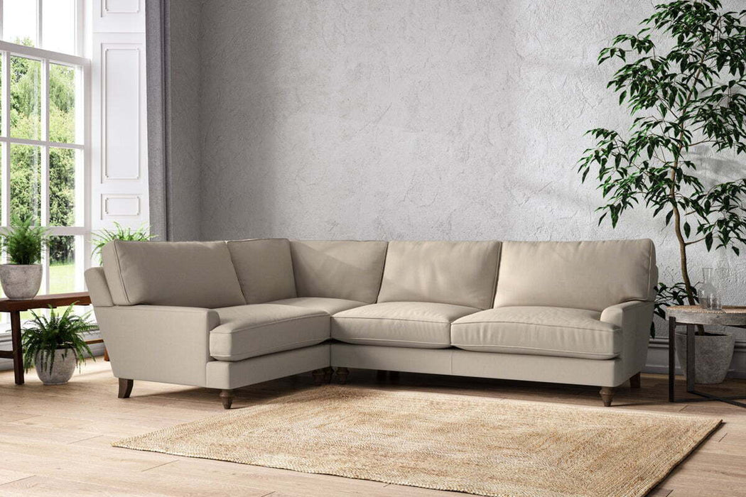 Marri Grand Left Hand Corner Sofa - Recycled Cotton Stone