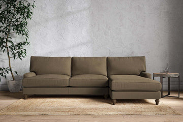 Marri Grand Right Hand Chaise Sofa - Brera Linen Chestnut