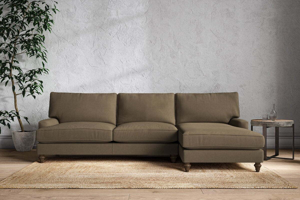 Marri Grand Right Hand Chaise Sofa - Brera Linen Chestnut