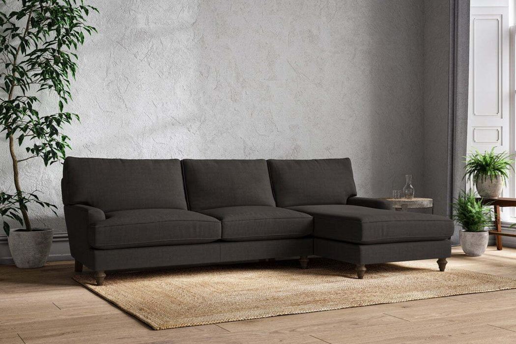 Marri Grand Right Hand Chaise Sofa - Brera Linen Espresso