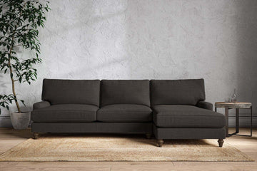 Marri Grand Right Hand Chaise Sofa - Brera Linen Espresso