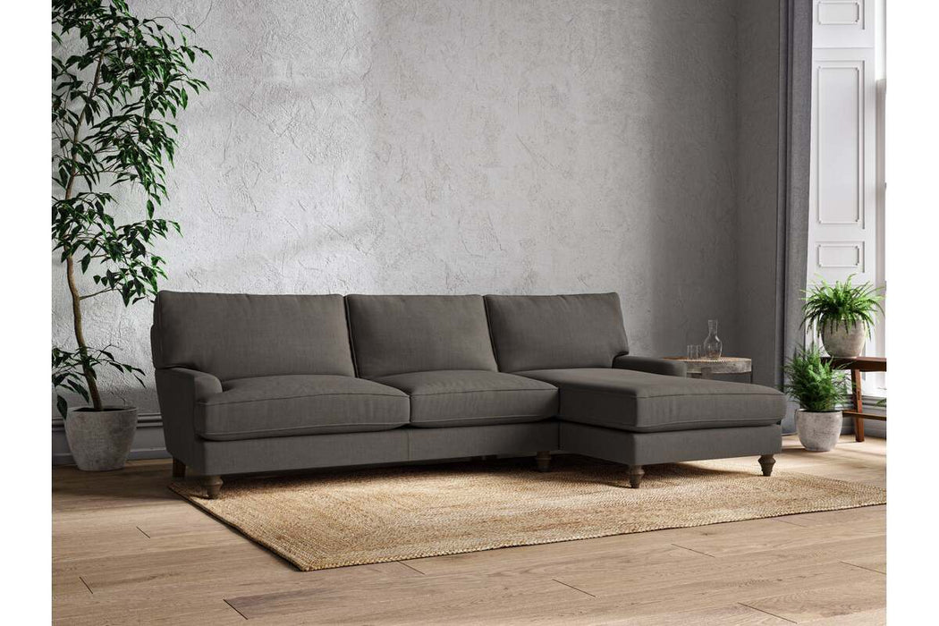 Marri Grand Right Hand Chaise Sofa - Brera Linen Granite