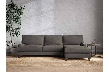 Marri Grand Right Hand Chaise Sofa - Brera Linen Granite