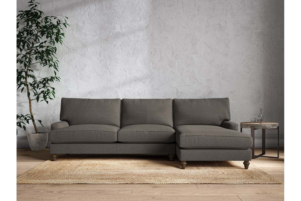 Marri Grand Right Hand Chaise Sofa - Brera Linen Granite