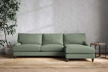 Marri Grand Right Hand Chaise Sofa - Brera Linen Jade