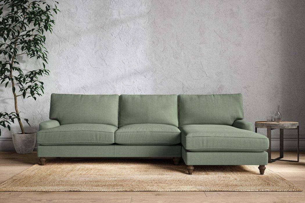 Marri Grand Right Hand Chaise Sofa - Brera Linen Jade