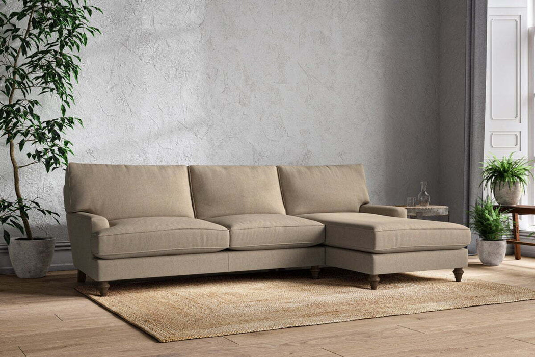 Marri Grand Right Hand Chaise Sofa - Brera Linen Pebble