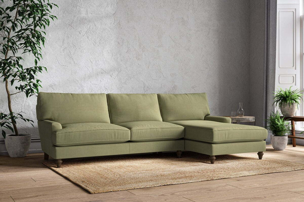 Marri Grand Right Hand Chaise Sofa - Brera Linen Sage