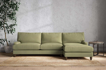 Marri Grand Right Hand Chaise Sofa - Brera Linen Sage