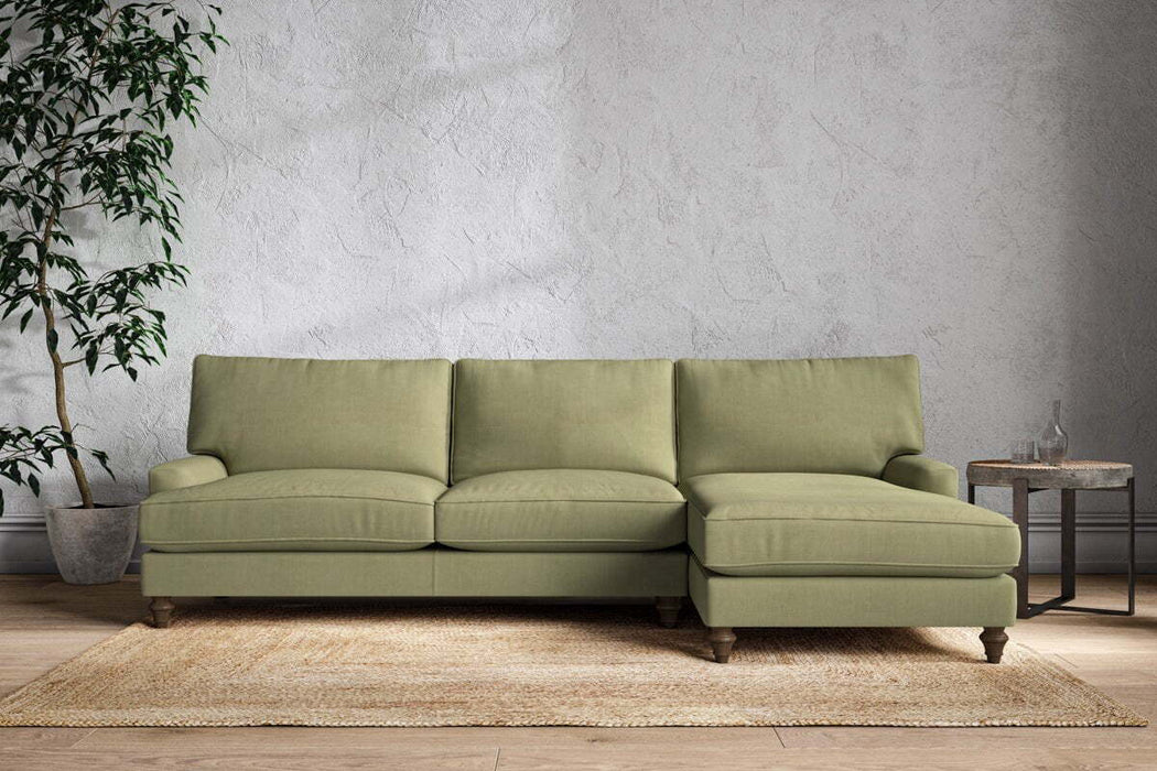 Marri Grand Right Hand Chaise Sofa - Brera Linen Sage