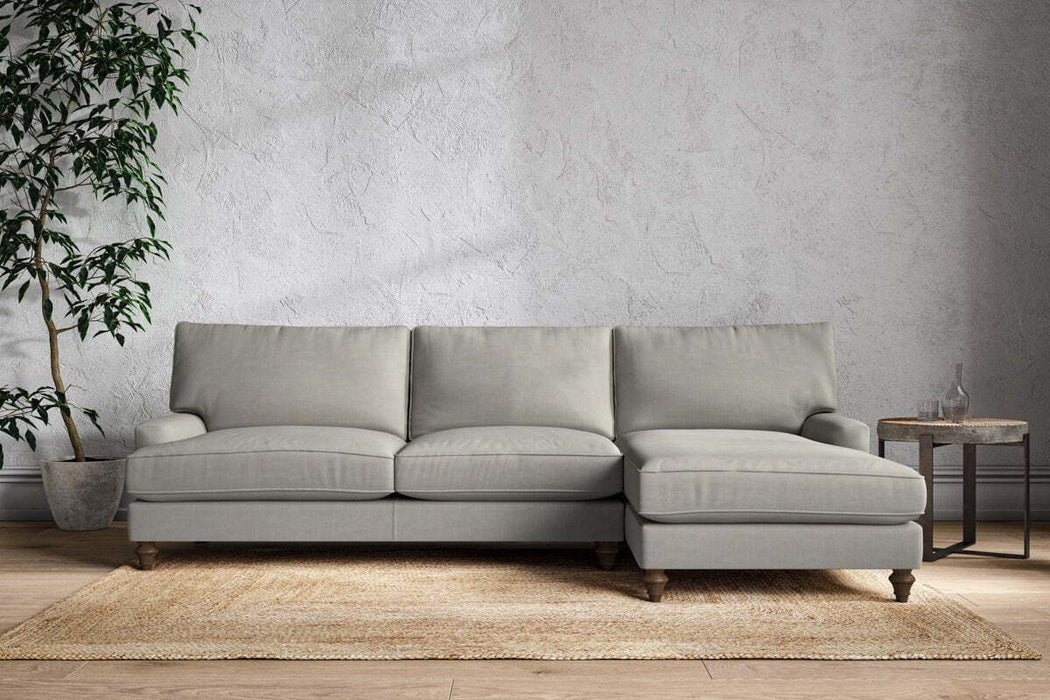 Marri Grand Right Hand Chaise Sofa - Brera Linen Smoke