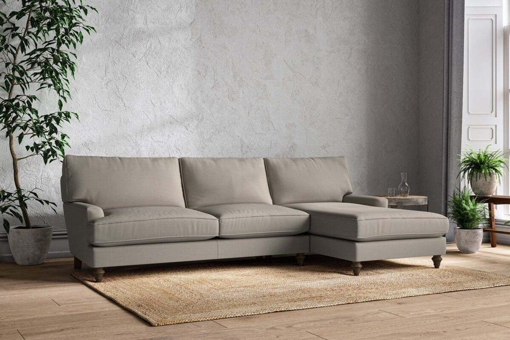 Marri Grand Right Hand Chaise Sofa - Recycled Cotton Flax