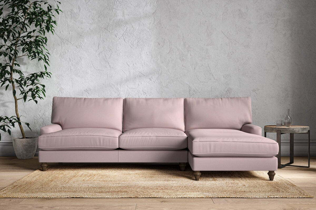 Marri Grand Right Hand Chaise Sofa - Recycled Cotton Lavender