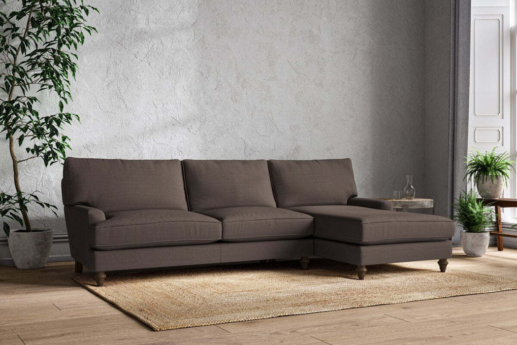 Marri Grand Right Hand Chaise Sofa - Recycled Cotton Mocha