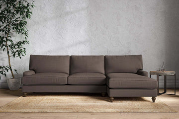 Marri Grand Right Hand Chaise Sofa - Recycled Cotton Mocha