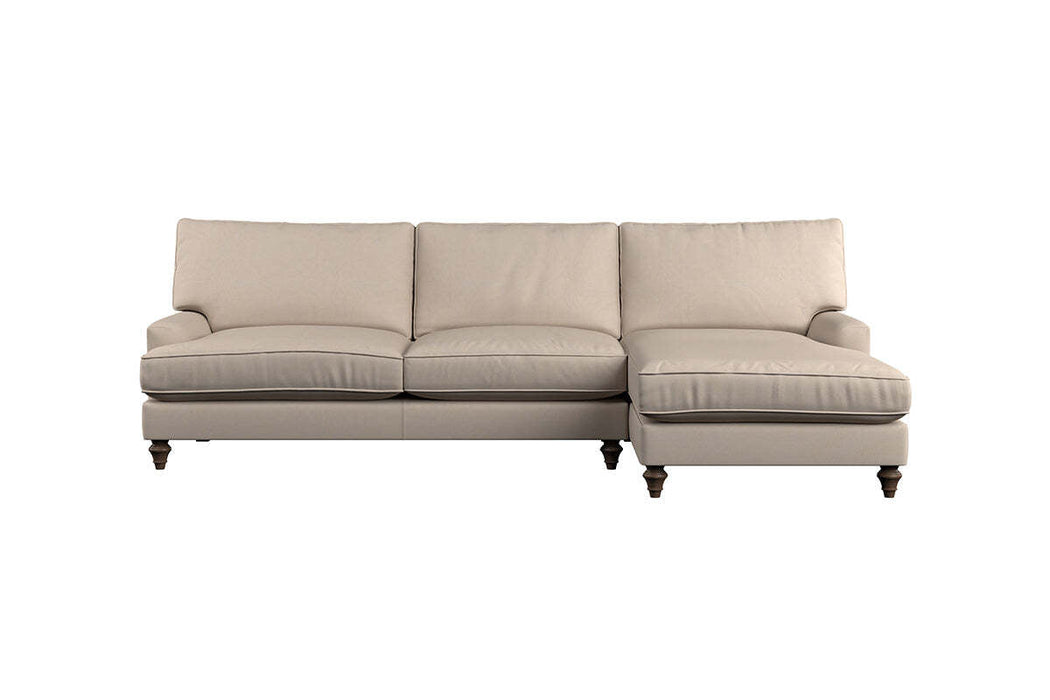 Marri Grand Right Hand Chaise Sofa - Recycled Cotton Ochre