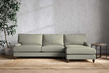 Marri Grand Right Hand Chaise Sofa - Recycled Cotton Seaspray