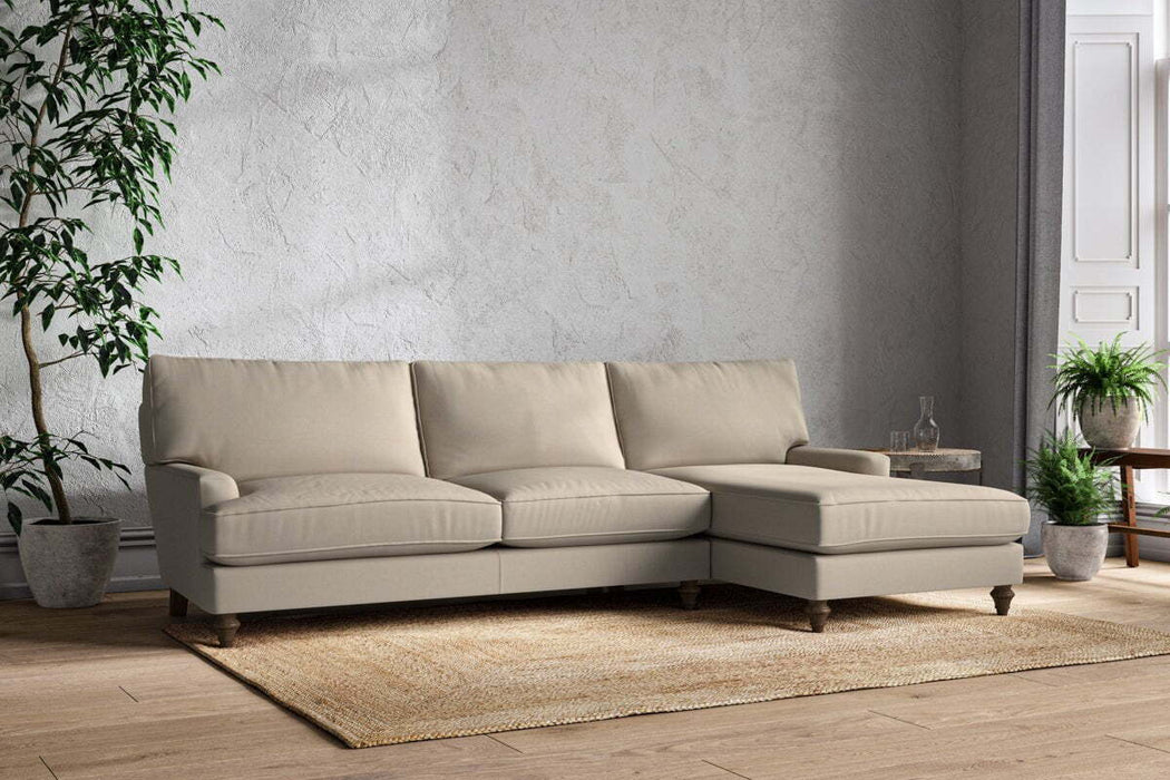 Marri Grand Right Hand Chaise Sofa - Recycled Cotton Stone