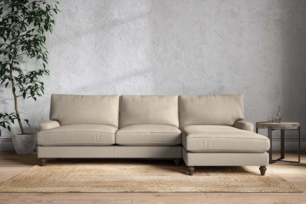 Marri Grand Right Hand Chaise Sofa - Recycled Cotton Stone