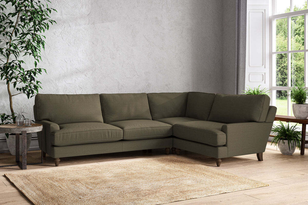 Marri Grand Right Hand Corner Sofa - Recycled Cotton Fatigue