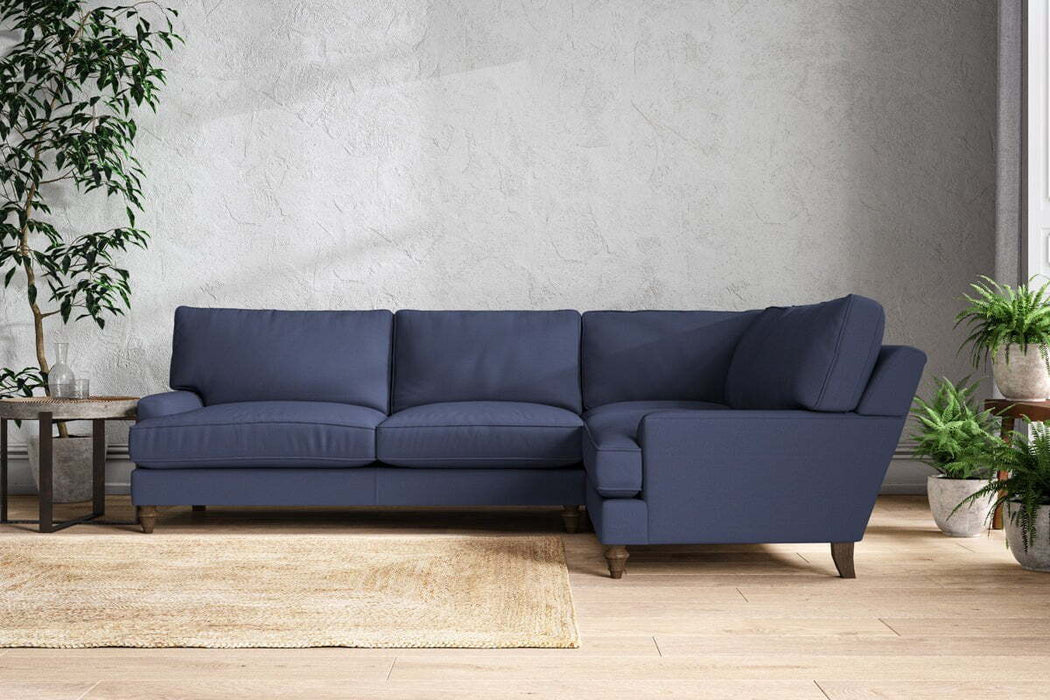 Marri Grand Right Hand Corner Sofa - Recycled Cotton Navy