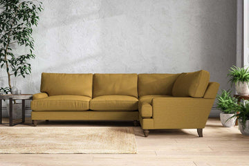 Marri Grand Right Hand Corner Sofa - Recycled Cotton Ochre