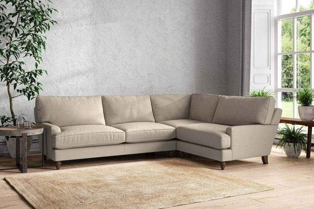 Marri Grand Right Hand Corner Sofa - Recycled Cotton Stone