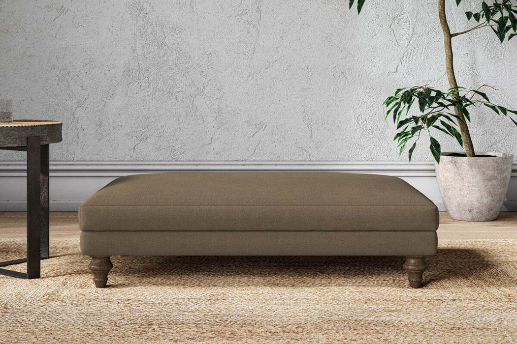 Marri Large Footstool - Brera Linen Chestnut