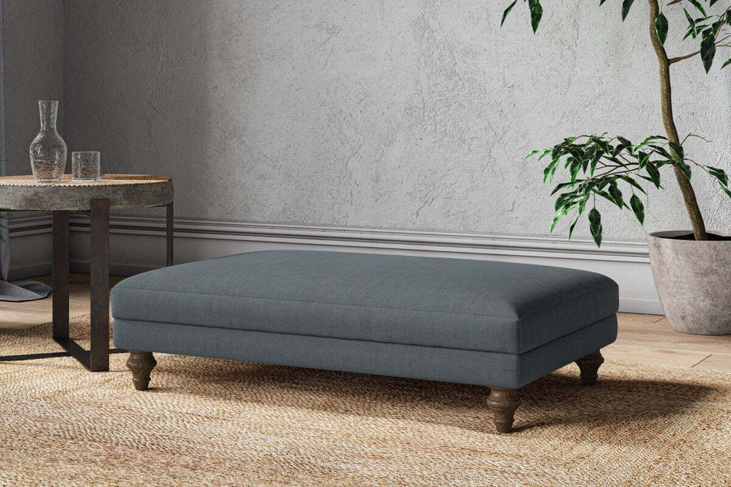 Marri Large Footstool - Brera Linen Dusk