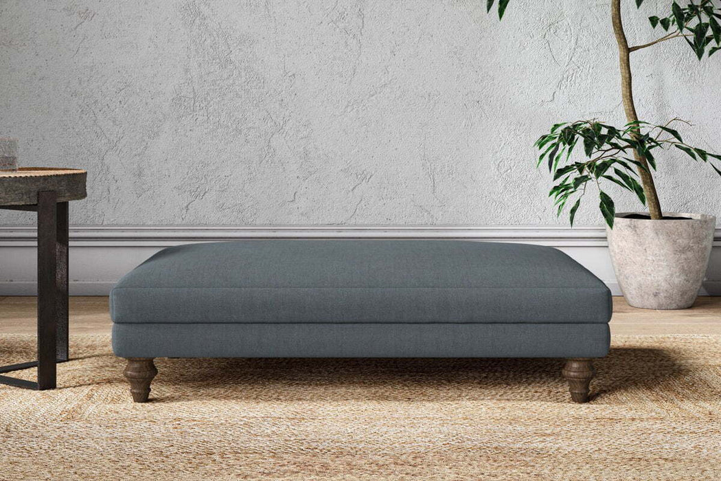 Marri Large Footstool - Brera Linen Dusk