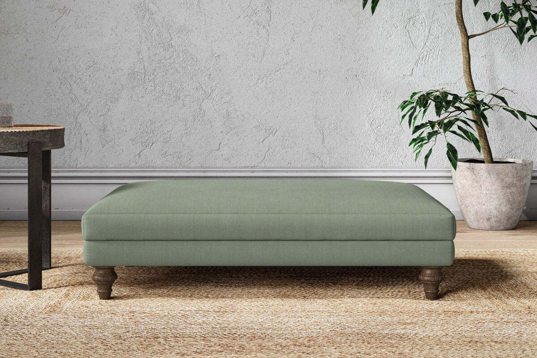 Marri Large Footstool - Brera Linen Jade