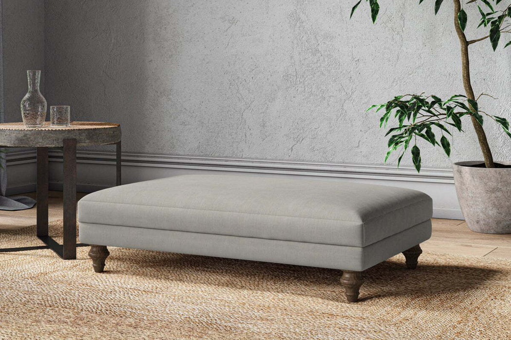Marri Large Footstool - Brera Linen Smoke