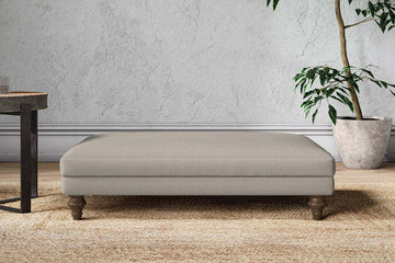 Marri Large Footstool - Recycled Cotton Flax