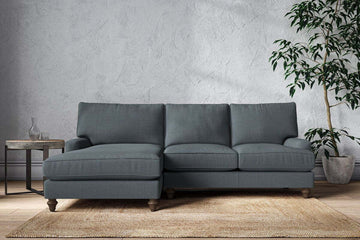 Marri Large Left Hand Chaise Sofa - Brera Linen Dusk