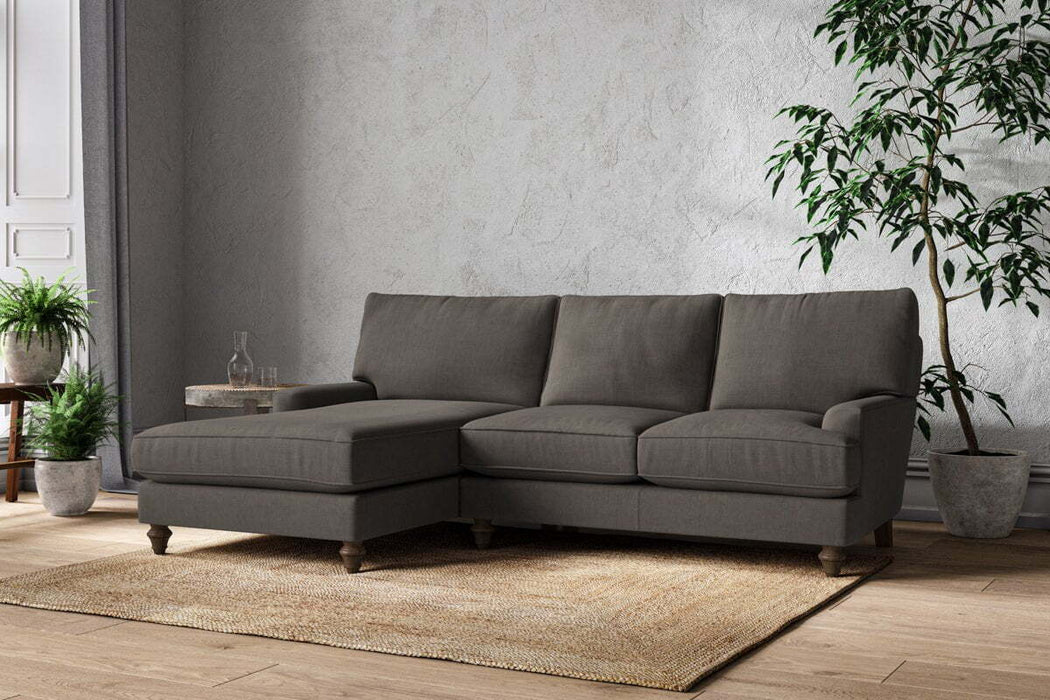 Marri Large Left Hand Chaise Sofa - Brera Linen Granite