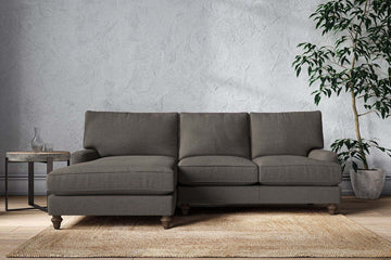 Marri Large Left Hand Chaise Sofa - Brera Linen Granite
