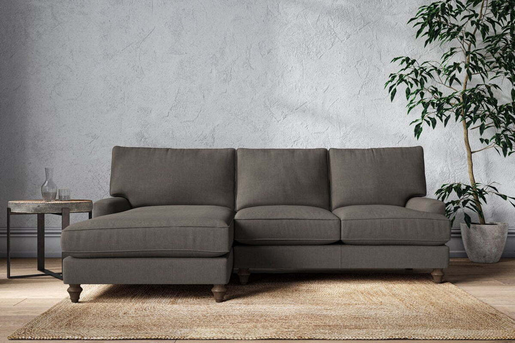 Marri Large Left Hand Chaise Sofa - Brera Linen Granite