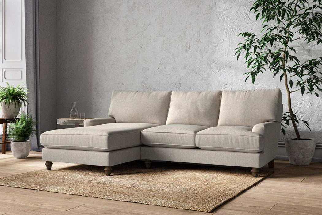Marri Large Left Hand Chaise Sofa Brera Linen Natural