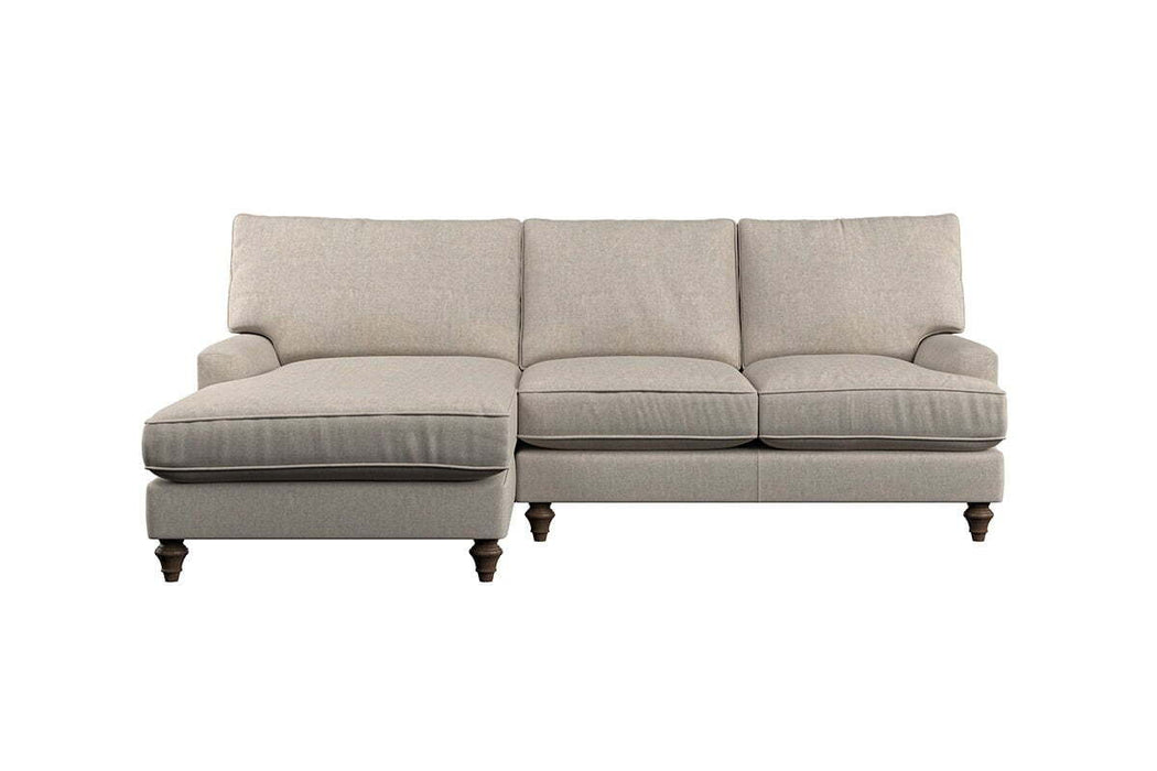Marri Large Left Hand Chaise Sofa - Brera Linen Smoke