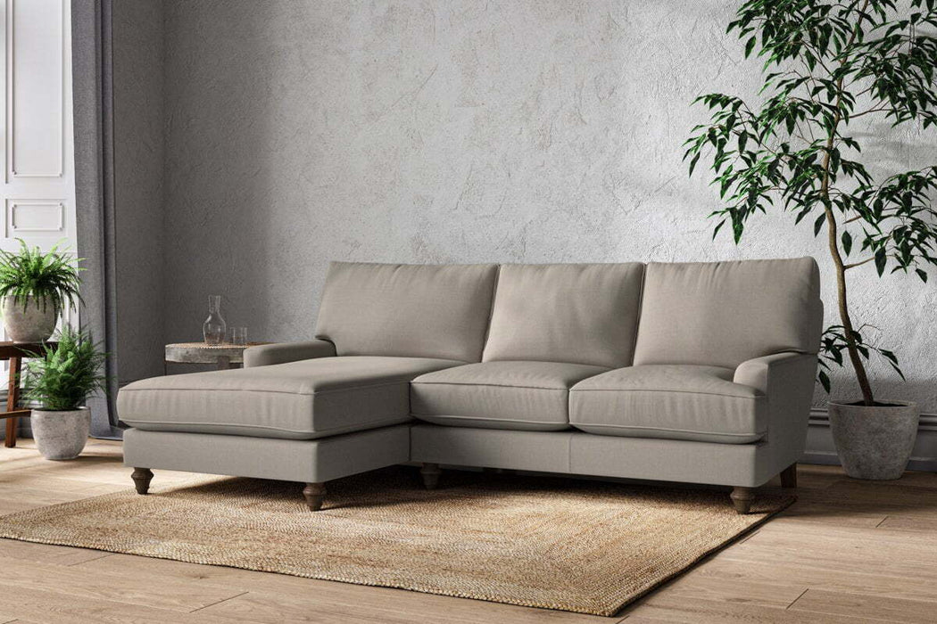 Marri Large Left Hand Chaise Sofa - Recycled Cotton Flax