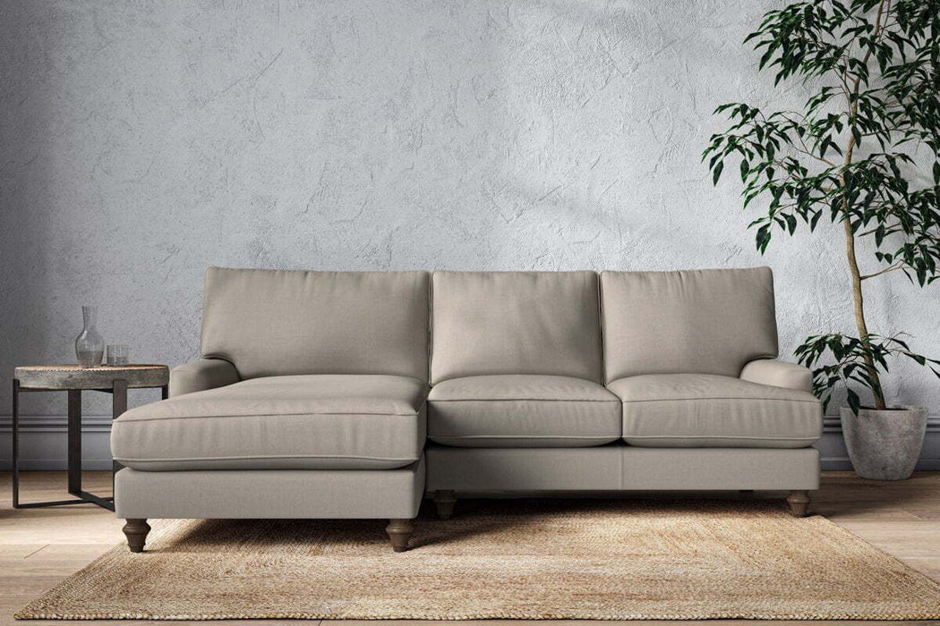 Marri Large Left Hand Chaise Sofa - Recycled Cotton Flax