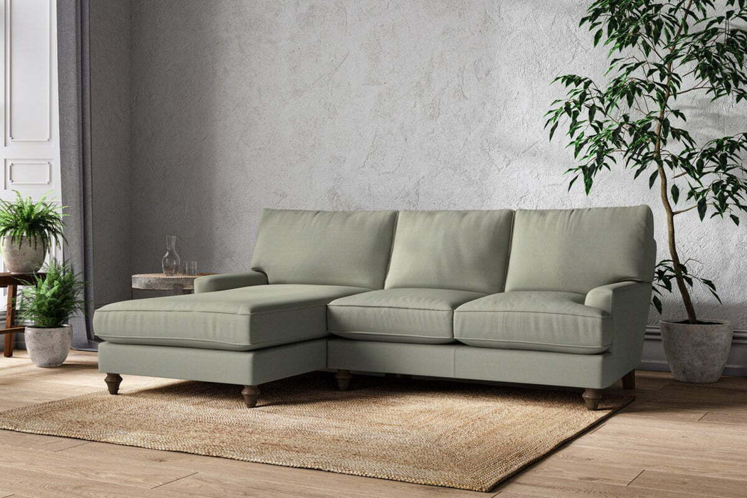 Marri Large Left Hand Chaise Sofa - Recycled Cotton Seaspray