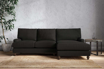 Marri Large Right Hand Chaise Sofa - Brera Linen Charcoal