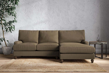 Marri Large Right Hand Chaise Sofa - Brera Linen Chestnut
