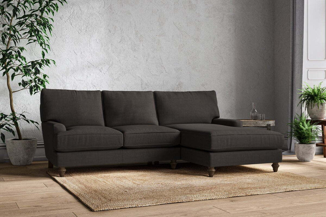 Marri Large Right Hand Chaise Sofa - Brera Linen Espresso